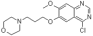 结构式 CAS# 199327-59-8, 4-氯-7-甲氧基-6-[3-(吗啉-4-基)丙氧基]喹唑啉