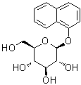 1-萘基 beta-D-吡喃葡萄糖苷分子结构 (CAS 19939-82-3)