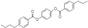 4-丁基苯甲酸 4-[(4-丙基苯甲酰基)氧基]苯基酯分子结构 (CAS 199540-44-8)