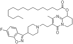 Paliperidone palmitate molecular structure (CAS 199739-10-1)