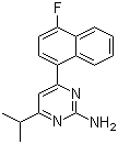 2-氨基-4-(4-氟萘-1-基)-6-异丙基嘧啶分子结构 (CAS 199864-87-4)