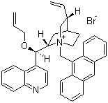 structure of CAS# 200132-54-3, O-Allyl-N-(9-anthracenylmethyl)cinchonidinium bromide