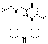 N-叔丁氧羰基-D-天冬氨酸-beta-叔丁酯二环己胺盐分子结构 (CAS 200334-95-8)