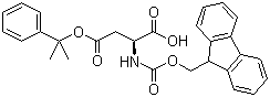 结构式 CAS# 200336-86-3, Fmoc-天冬氨酸 4-(2-苯基异丙基)酯; N-(9-芴甲氧羰基)-天冬氨酸 4-(2-苯基异丙基)酯