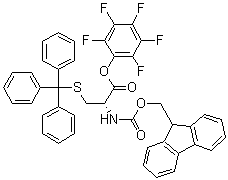 N-[芴甲氧羰基]-S-(三苯甲基)-D-半胱氨酸五氟苯基酯分子结构 (CAS 200395-72-8)