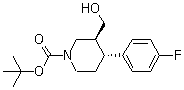 (3S,4R)-4-(4-Fluorophenyl)-3-(hydroxymethyl)-1-piperidinecarboxylic acid tert-butyl ester molecular structure (CAS 200572-33-4)