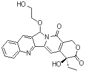 (4S)-4-Ethyl-4-hydroxy-12-(2-hydroxyethoxy)-1H-pyrano[3',4':6,7]indolizino[1,2-b]quinoline-3,14(4H,12H)-dione molecular structure (CAS 200619-13-2)
