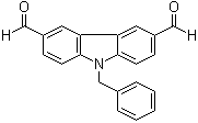9-(Phenylmethyl)-9H-carbazole-3,6-dicarboxaldehyde molecular structure (CAS 200698-05-1)