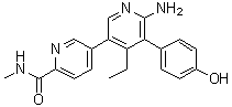 6'-Amino-4'-ethyl-5'-(4-hydroxyphenyl)-N-methyl-[3,3'-bipyridine]-6-carboxamide molecular structure (CAS 2009273-71-4)