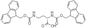 (S)-2,4-二[[芴甲氧羰基]氨基]丁酸分子结构 (CAS 201473-83-8)