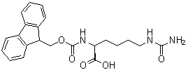 结构式 CAS# 201485-17-8, N6-(氨基羰基)-N2-[芴甲氧羰基]-L-赖氨酸