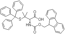 Fmoc-D-Pen(Trt)-OH molecular structure (CAS 201532-01-6)