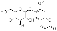 七叶苷甲基醚分子结构 (CAS 20186-29-2)