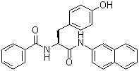 (alphaS)-alpha-(苯甲酰基氨基)-4-羟基-N-2-萘基苯丙酰胺分子结构 (CAS 201988-63-8)