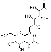 6-O-[2-(Acetylamino)-2-deoxy-beta-D-glucopyranosyl]-D-galactose molecular structure (CAS 20212-77-5)