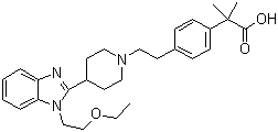 结构式 CAS# 202189-78-4, 比拉斯汀