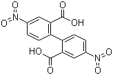 structure of CAS# 20246-81-5, 4,4'-Dinitro-1,1'-biphenyl-2,2'-dicarboxylic acid;4,4'-Dinitro-2,2'-biphenyldicarboxylic acid; 4,4'-Dinitro-2,2'-diphenic acid; 4,4'-Dinitrodiphenic acid