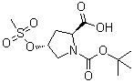 (2S,4R)-4-[(Methylsulfonyl)oxy]-1,2-pyrrolidinedicarboxylic acid 1-(1,1-dimethylethyl) ester molecular structure (CAS 202477-59-6)