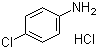 structure of CAS# 20265-96-7, 4-Chlorobenzenamine hydrochloride;p-Chlorobenzenamine hydrochloride