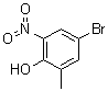 4-溴-6-甲基-2-硝基苯酚分子结构 (CAS 20294-50-2)