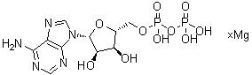 Adenosine 5'-(trihydrogen diphosphate), magnesium salt molecular structure (CAS 20310-60-5)