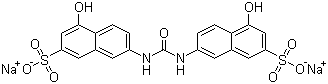 结构式 CAS# 20324-87-2, 猩红酸钠盐; 6,6'-(1,3-亚脲基)双(1-萘酚-3-磺酸钠)