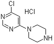 structure of CAS# 203519-89-5, 6-Chloro-4-(1-piperazinyl)pyrimidine hydrochloride;4-Chloro-6-(1-piperazinyl)pyrimidine hydrochloride