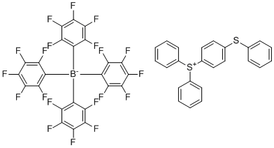 二苯基[4-(苯硫基)苯基]锍四(五氟苯基)硼酸盐分子结构 (CAS 203573-06-2)