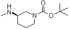 结构式 CAS# 203941-94-0, (R)-3-(甲基氨基)哌啶-1-羧酸叔丁酯
