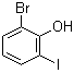 2-溴-6-碘苯酚分子结构 (CAS 2040-86-0)
