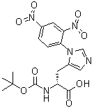 N-[(1,1-Dimethylethoxy)carbonyl]-3-(2,4-dinitrophenyl)-D-histidine molecular structure (CAS 204125-02-0)