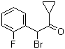 2-Bromo-2-(2-fluorophenyl)-1-cyclopropylethanone molecular structure (CAS 204205-33-4)