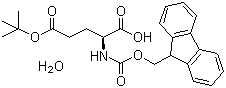 structure of CAS# 204251-24-1, Fmoc-L-Glutamic acid-O-tert-butyl ester hydrate;N-Fmoc-L-glutamic acid gamma-tert-butyl ester monohydrate; N-(9-Fluorenylmethoxycarbonyl)-L-glutamic acid-O-tert-butyl ester monohydrate
