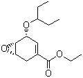 structure of CAS# 204254-96-6, (1S,5R,6S)-Ethyl 5-(pentan-3-yl-oxy)-7-oxa-bicyclo[4.1.0]hept-3-ene-3-carboxylate;[1S-(1a,5b,6a)]-5-(1-Ethylpropoxy)-7-oxabicyclo[4.1.0]hept-3-ene-3-carboxylic acid ethyl ester