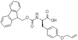 结构式 CAS# 204269-35-2, N-[(9H-芴-9-基甲氧基)羰基]-O-2-丙烯-1-基-D-酪氨酸