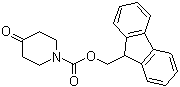 structure of CAS# 204376-55-6, 1-[[[(9H-Fluoren-9-yl)methyl]oxy]carbonyl]-4-piperidone;N-Fmoc-4-piperidone
