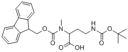 Fmoc-N-Me-Dab(Boc)-OH molecular structure (CAS 2044702-38-5)