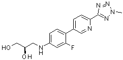 (2R)-3-[[3-Fluoro-4-[6-(2-methyl-2H-tetrazol-5-yl)-3-pyridinyl]phenyl]amino]-1,2-propanediol molecular structure (CAS 2044709-71-7)