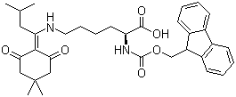 N-Fmoc-N'-[1-(4,4-Dimethyl-2,6-dioxocyclohex-1-ylidene)-3-methylbutyl]-L-lysine molecular structure (CAS 204777-78-6)