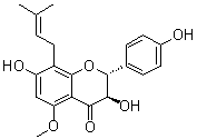 (2R)-3beta,7,4'-Trihydroxy-5-methoxy-8-(gamma,gamma-dimethylallyl)flavanone molecular structure (CAS 204935-85-3)