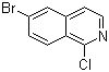 structure of CAS# 205055-63-6, 6-Bromo-1-chloroisoquinoline;1-Chloro-6-bromoisoquinoline