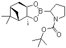 2-[(3aS,4S,6S,7aR)-Hexahydro-3a,5,5-trimethyl-4,6-methano-1,3,2-benzodioxaborol-2-yl]-1-pyrrolidinecarboxylic acid 1,1-dimethylethyl ester molecular structure (CAS 205116-75-2)