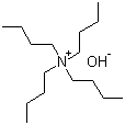 结构式 CAS# 2052-49-5, 四丁基氢氧化铵
