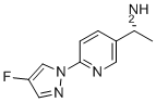 structure of CAS# 2054317-97-2, (R)-1-(6-(4-Fluoro-1H-pyrazol-1-yl)pyridin-3-yl)ethan-1-amine;(1R)-1-[6-(4-fluoropyrazol-1-yl)pyridin-3-yl]ethanamine