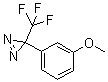structure of CAS# 205485-24-1, 3-(3-Methoxyphenyl)-3-(trifluoromethyl)diazirine;3-(3-Methoxyphenyl)-3-trifluoromethyl-3H-diazirine; 3-(Trifluoromethyl)-3-(3-methoxyphenyl)diazirine