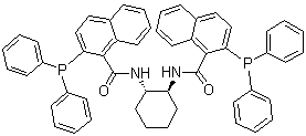 (1S,2S)-(-)-N,N'-Bis(2-diphenylphosphino-1-napthoyl)-1,2-diaminocyclohexane molecular structure (CAS 205495-66-5)