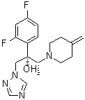(alphaS,betaR)-alpha-(2,4-Difluorophenyl)-beta-methyl-4-methylene-alpha-(1H-1,2,4-triazol-1-ylmethyl)-1-piperidineethanol molecular structure (CAS 2055038-61-2)