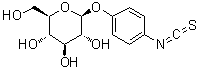 4-异硫氰酸基苯基 beta-D-吡喃葡萄糖苷分子结构 (CAS 20581-41-3)
