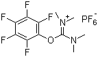 (Dimethylamino)dimethyl(2,3,4,5,6-pentafluorophenoxy)methanaminium hexafluorophosphate molecular structure (CAS 206190-14-9)