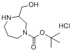 tert-Butyl 3-(hydroxymethyl)-1,4-diazepane-1-carboxylate hydrochloride molecular structure (CAS 2061979-40-4)